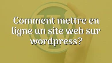 Comment mettre en ligne un site web sur wordpress?