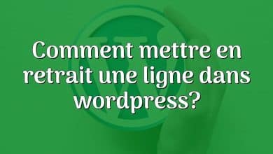 Comment mettre en retrait une ligne dans wordpress?