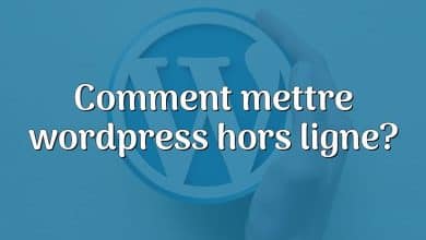 Comment mettre wordpress hors ligne?