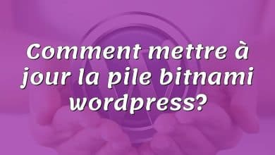 Comment mettre à jour la pile bitnami wordpress?