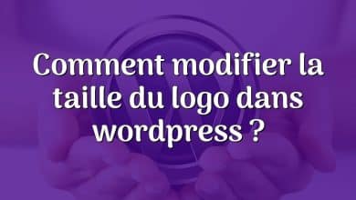 Comment modifier la taille du logo dans wordpress ?