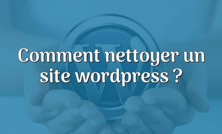 Comment nettoyer un site wordpress ?