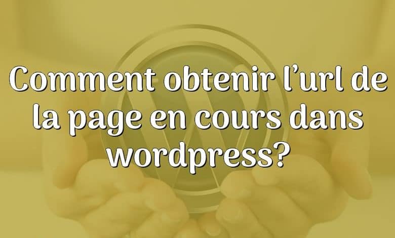 Comment obtenir l’url de la page en cours dans wordpress?