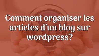 Comment organiser les articles d’un blog sur wordpress?