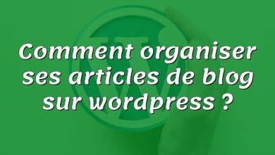 Comment organiser ses articles de blog sur wordpress ?