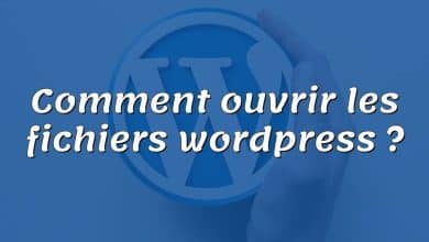 Comment ouvrir les fichiers wordpress ?