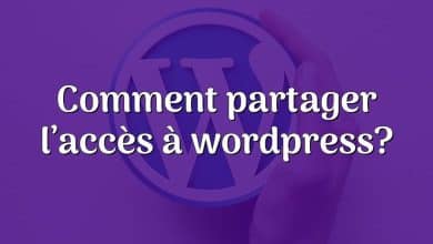 Comment partager l’accès à wordpress?