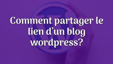 Comment partager le lien d’un blog wordpress?