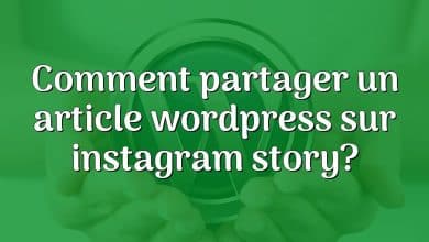 Comment partager un article wordpress sur instagram story?