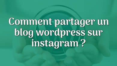 Comment partager un blog wordpress sur instagram ?