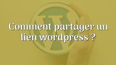 Comment partager un lien wordpress ?