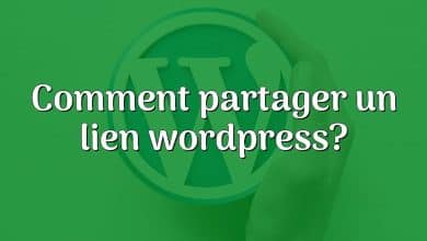 Comment partager un lien wordpress?