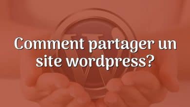 Comment partager un site wordpress?