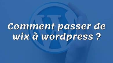 Comment passer de wix à wordpress ?