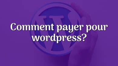 Comment payer pour wordpress?