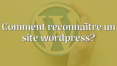 Comment reconnaître un site wordpress?