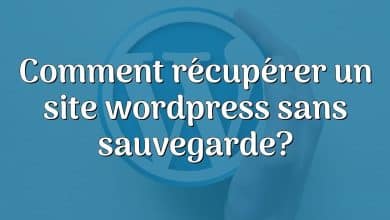 Comment récupérer un site wordpress sans sauvegarde?