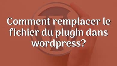 Comment remplacer le fichier du plugin dans wordpress?