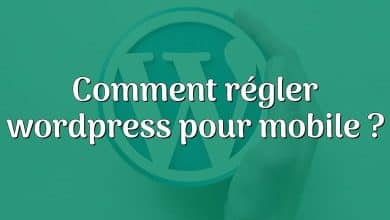 Comment régler wordpress pour mobile ?