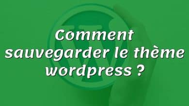 Comment sauvegarder le thème wordpress ?