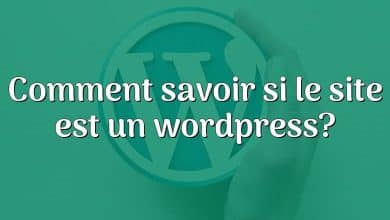 Comment savoir si le site est un wordpress?