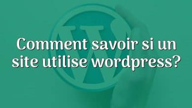 Comment savoir si un site utilise wordpress?