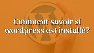 Comment savoir si wordpress est installé?