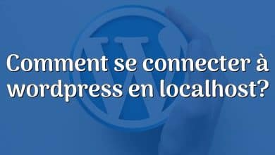 Comment se connecter à wordpress en localhost?