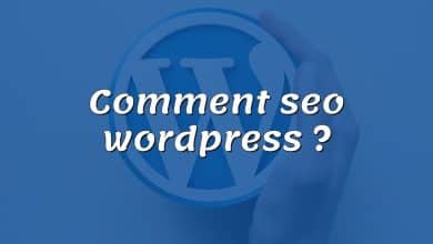 Comment seo wordpress ?