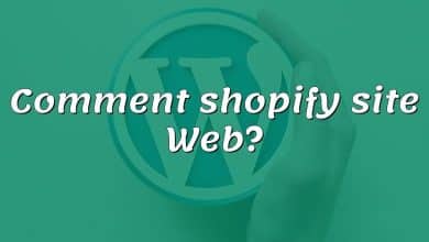 Comment shopify site Web?