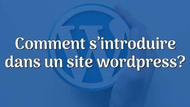 Comment s’introduire dans un site wordpress?