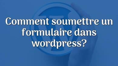 Comment soumettre un formulaire dans wordpress?