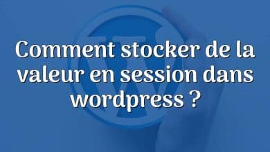 Comment stocker de la valeur en session dans wordpress ?