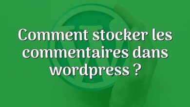 Comment stocker les commentaires dans wordpress ?