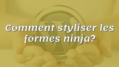 Comment styliser les formes ninja?