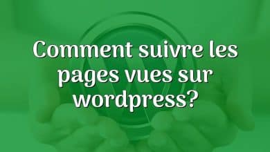 Comment suivre les pages vues sur wordpress?