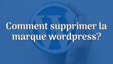 Comment supprimer la marque wordpress?