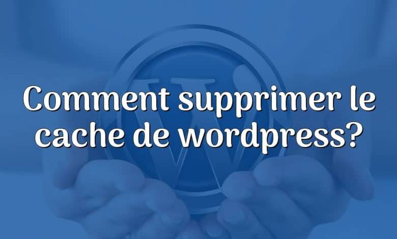 Comment supprimer le cache de wordpress?