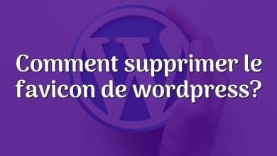 Comment supprimer le favicon de wordpress?