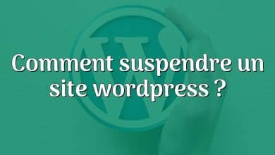 Comment suspendre un site wordpress ?