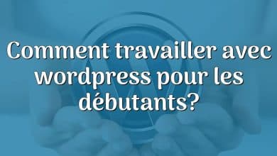 Comment travailler avec wordpress pour les débutants?