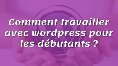 Comment travailler avec wordpress pour les débutants ?