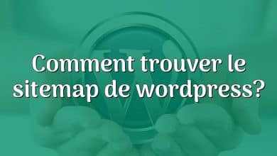 Comment trouver le sitemap de wordpress?