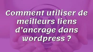 Comment utiliser de meilleurs liens d’ancrage dans wordpress ?