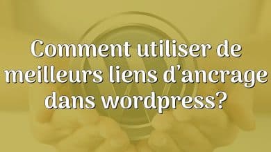 Comment utiliser de meilleurs liens d’ancrage dans wordpress?