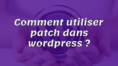 Comment utiliser patch dans wordpress ?