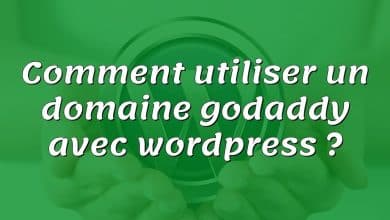 Comment utiliser un domaine godaddy avec wordpress ?