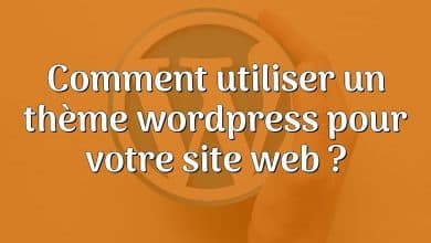 Comment utiliser un thème wordpress pour votre site web ?