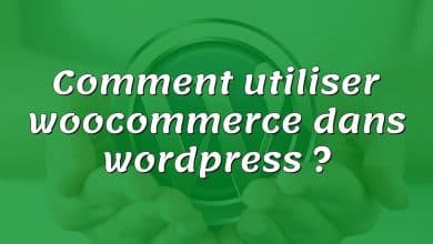 Comment utiliser woocommerce dans wordpress ?