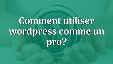 Comment utiliser wordpress comme un pro?